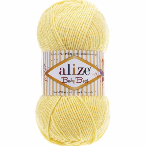 Alize Baby Best El Örgü Bebe İpi 250 Açık Sarı