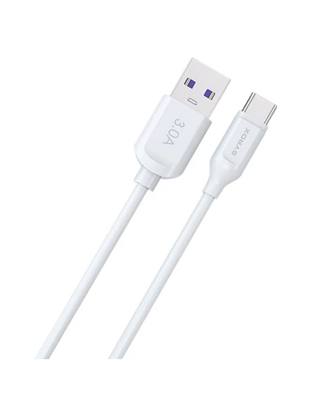 Syrox C111 Type-C Hızlı Şarj ve Data Kablosu 3.0A 18W 2mt Beyaz