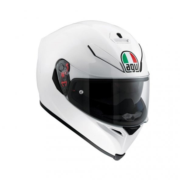 AGV K5 S Solid Pearl White Güneş Vizörlü Kask + Pinlock Dahildir - 1
