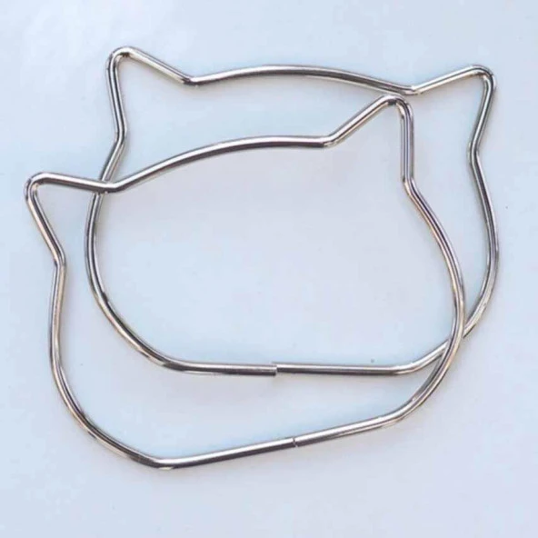 Çanta Sapi Metal Kedi Gümüş
