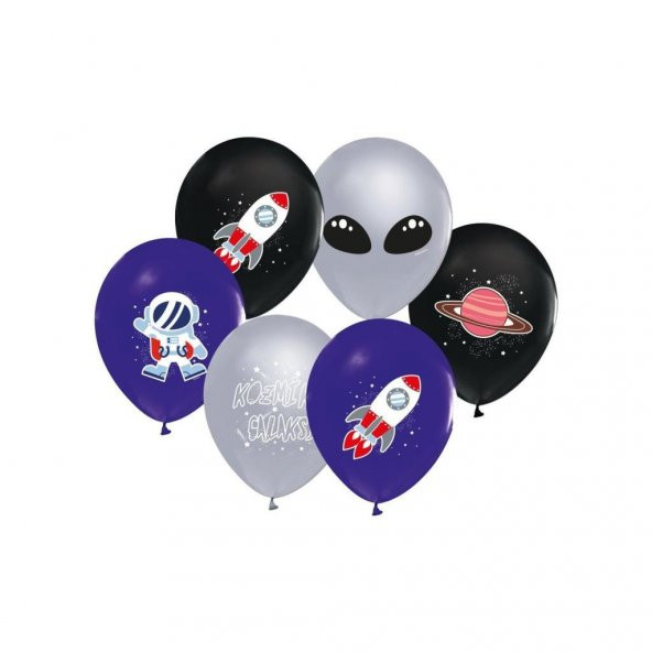 BALONEVI BALON KOZMIK BASKILI 8 LI