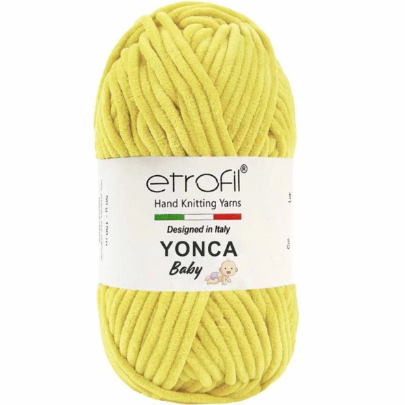 Etrofil Yonca Baby Kadife Örgü İpi 70213 Sarı