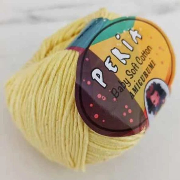 Peria Baby Cotton Amigurumi Örgü İpi 3 Açık Sarı