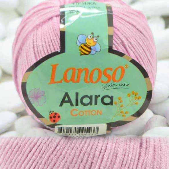 Lanoso Alara Amigurumi Örgü İpi 933 Pembeli Gri