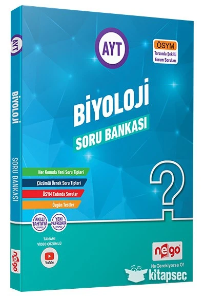 AYT Biyoloji Soru Bankası Nego Yayınları