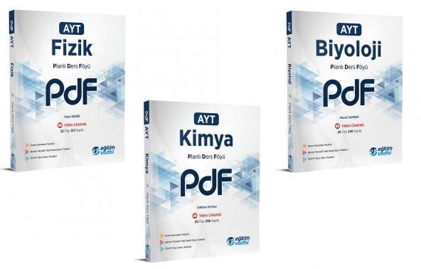 Eğitim Vadisi Ayt Fizik Kimya Biyoloji Pdf Planlı Ders Föyü Seti 2023