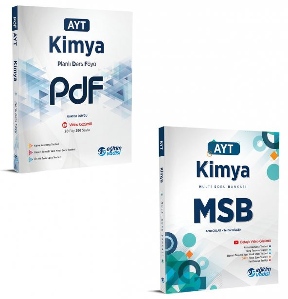 Eğitim Vadisi Ayt Kimya Pdf + Msb Seti 2 Kitap 2023