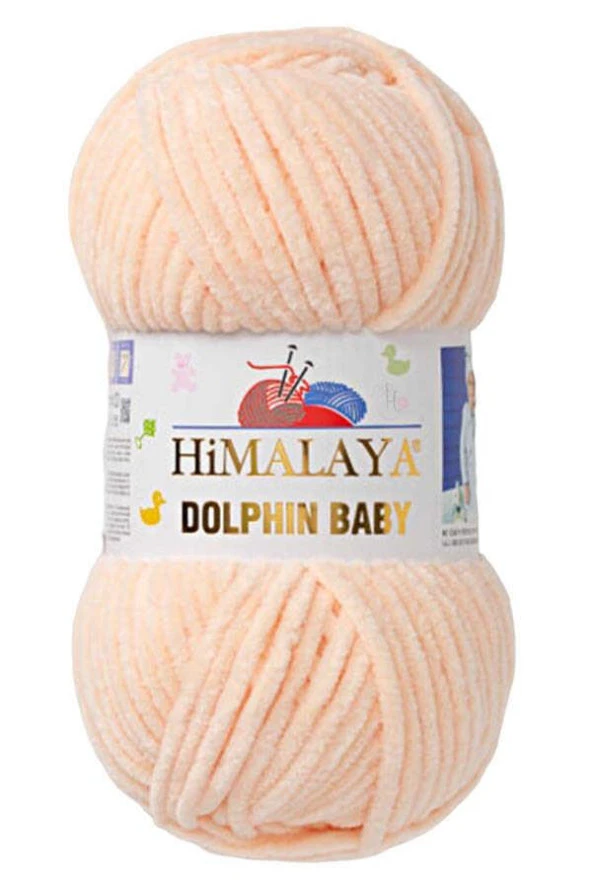 Himalaya Dolphin Baby Kadife Örgü İpi 80333 - Açık Yavruağzı