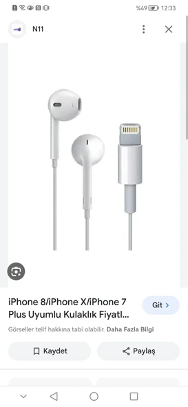 Syrox K22 Lightning Girişli Modellere uyumlu Bluetooth Kulaklık İphone 5  6  7  8  XS  XSMax  11 12 - 5