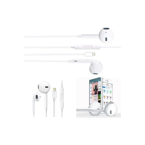 Uyumlu Beyaz Renkli Kulaklık - Apple iPhone 6 6S 6 Plus-5 5S 5C 5SE-4 4S -3 3G S3G Uyumlu Kulaklık  Kulak içi uyumlu - 2