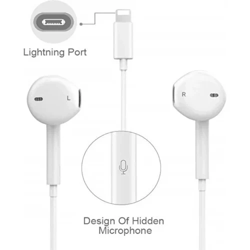 Uyumlu Beyaz Renkli Kulaklık - Apple iPhone 6 6S 6 Plus-5 5S 5C 5SE-4 4S -3 3G S3G Uyumlu Kulaklık  Kulak içi uyumlu - 3