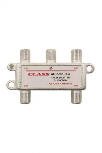 CLASS ACR-2504C 1 Giris 4 Çıkıs Kablo Tv Uydu Anten Çoklayıcı 4 lü Splitter+F Konnektör ile beraber - 2