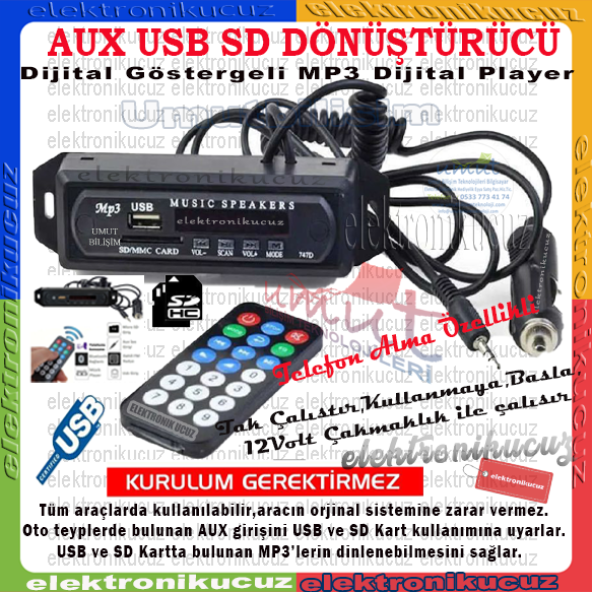 Class Usb-402 Çakmak Girişli Usb,sd,aux,mp3,bt Model Araç İçi Telefon Görüşmelidir.