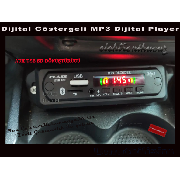 Class Usb-402 Çakmak Girişli Usb,sd,aux,mp3,bt Model Araç İçi Telefon Görüşmelidir. - 4