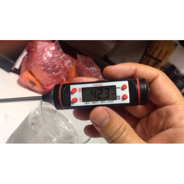 Yemek, Gıda Dijital Sıcaklık Ölçer  Termometre Digital Sıvı ve Sıcaklık Ölçme