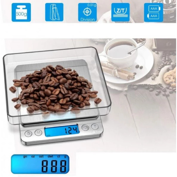 Dijital Hassas Mutfak Terazisi 500 Gr - Dijital Mutfak Tartısı - Dijital Hassas Mutfak Tartısı 500 Gr - 7