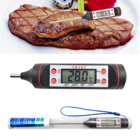 TP-101 Sıvı Çubuk Termometre Gıda Yiyecek İçecek Sıcaklık Ölçer Daldırın Açın Ölçsün - 3