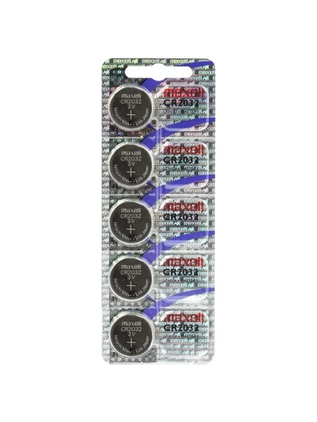 Pil Düğme 3v 2032 Lityum (Beşli Paket) Cr-2032 3 volt para pil cr2032 yassı pil CR2032 Lithium Pil 3V Bios Pili - 4