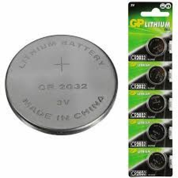 5 ADET GP CR2032 CR 2032 Lithium CELL Battery 3V 3 VOLT CR2032 DL2032 GP 2032 3V Lithium Para Pil
