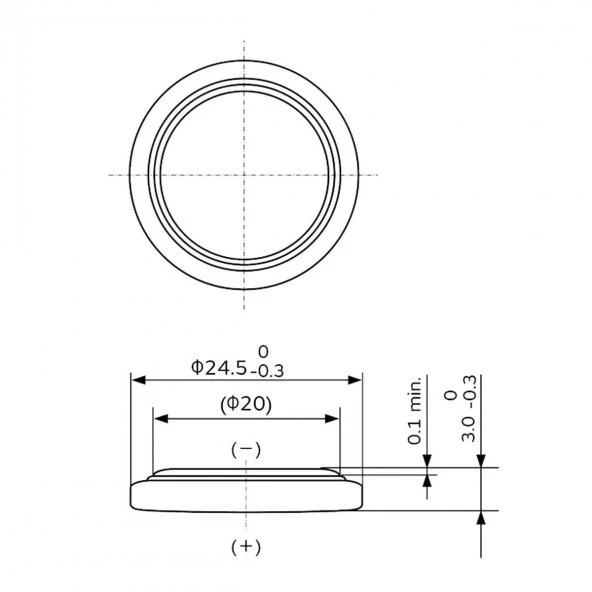 Lithium Pil 2430 3V DL2430/ECR2430/CR2430 Cr2430 Lithium 3 Volt Tekli Düğme Pil Orjinal Elektronik Cihaz Pili - 3