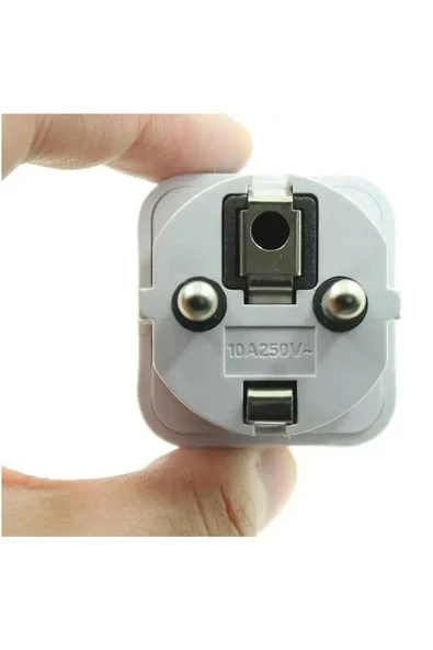 İngiliz Amerikan Tipi Priz Dönüştürücü UNİVERSAL TİP ÇEVİRİCİ ADAPTÖR İNGİLİZ AMERİKAN TİP TÜRK FİŞİNE UYUM - 5