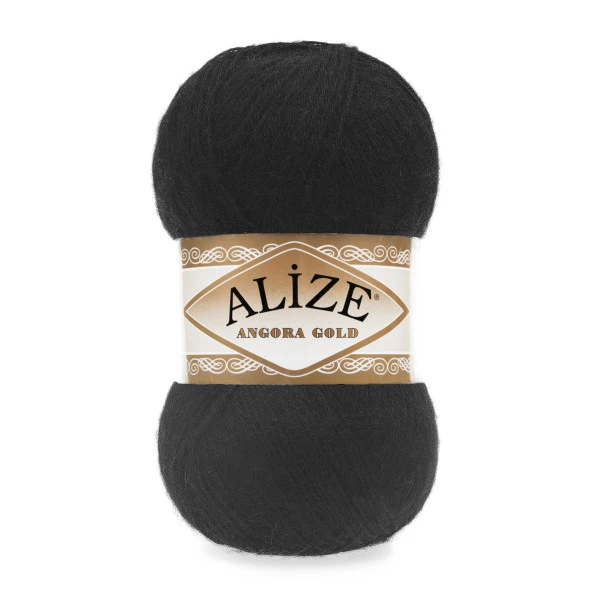 Alize Angora Gold El Örgü İpi 60 Siyah