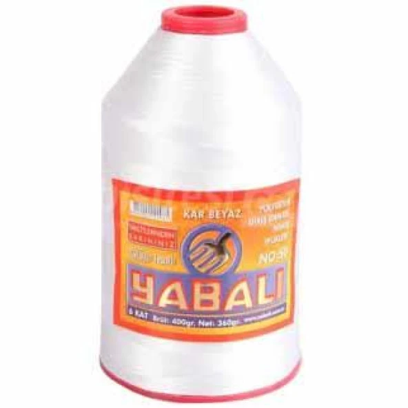 Yabalı Polyester Dantel İpliği 400 Gr Kar Beyaz No: 60