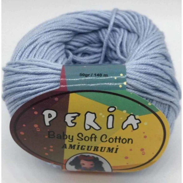 Peria Baby Cotton Amigurumi Örgü İpi 5 Açık Mavi