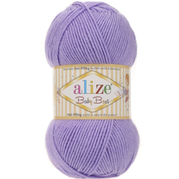 Alize Baby Best El Örgü Bebe İpi 43 Eflatun Rengi