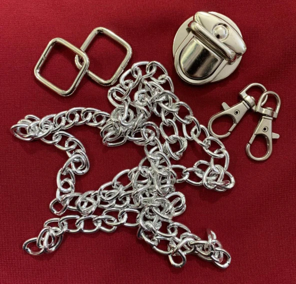 Çanta Zinciri Seti ( Gümüş Renk )