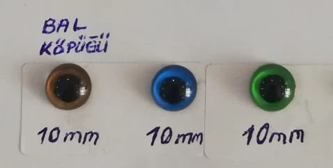 Kilitli Göz Renkli 10 Mm ( 5 Çift )