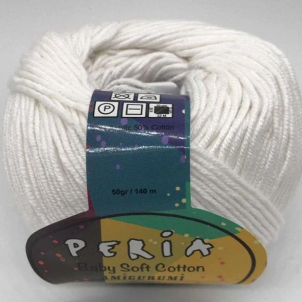 Peria Baby Cotton Amigurumi Örgü İpi 13 Beyaz
