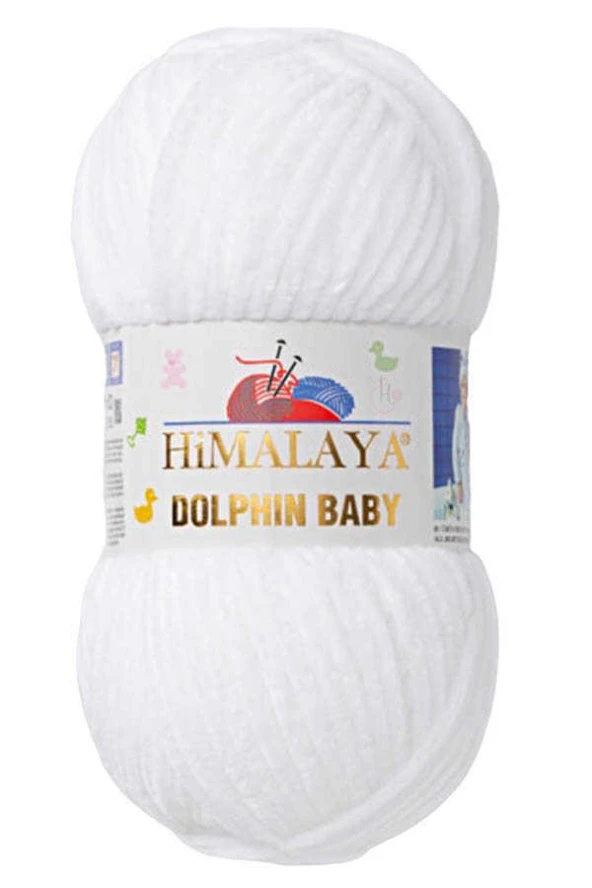 Himalaya Dolphin Baby Kadife Örgü İpi 80301- Beyaz