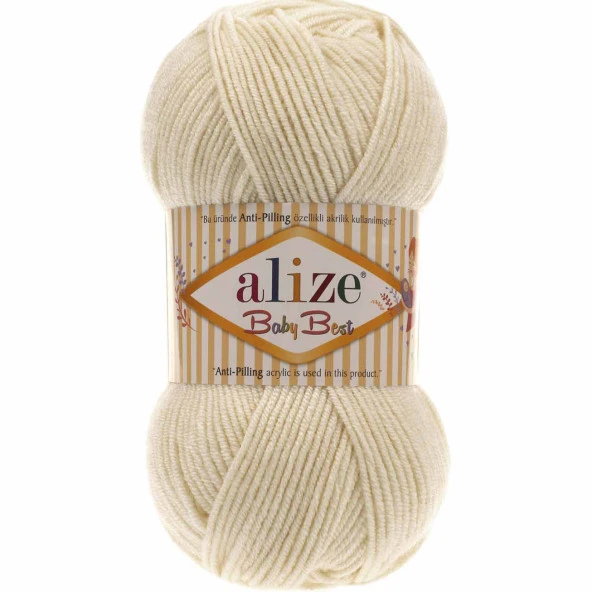 Alize Baby Best El Örgü Bebe İpi 1 Krem