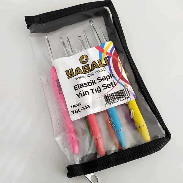 Yabalı Silikon Saplı Yün Örgü Tığ Seti 7li - Resim 3