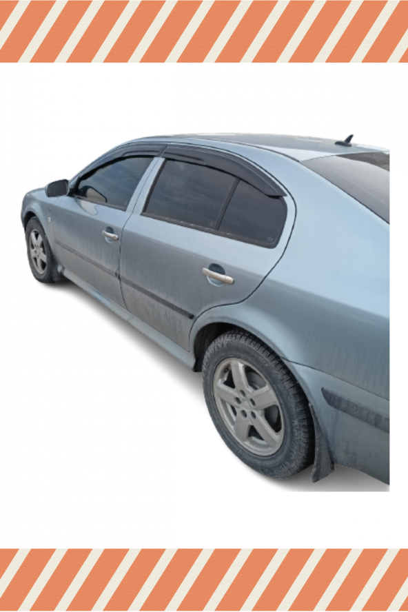 NOVDES Skoda octavia sedan 1996-2004 modellerine özel 4’lü mügen tip cam rüzgarlığı - Resim 2