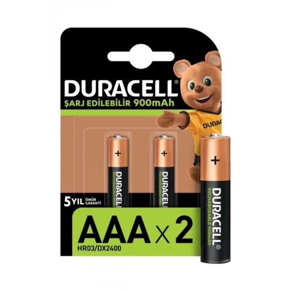 Şarj Edilebilir AAA İnce Kalem Pil 900 Mah 2li Paket