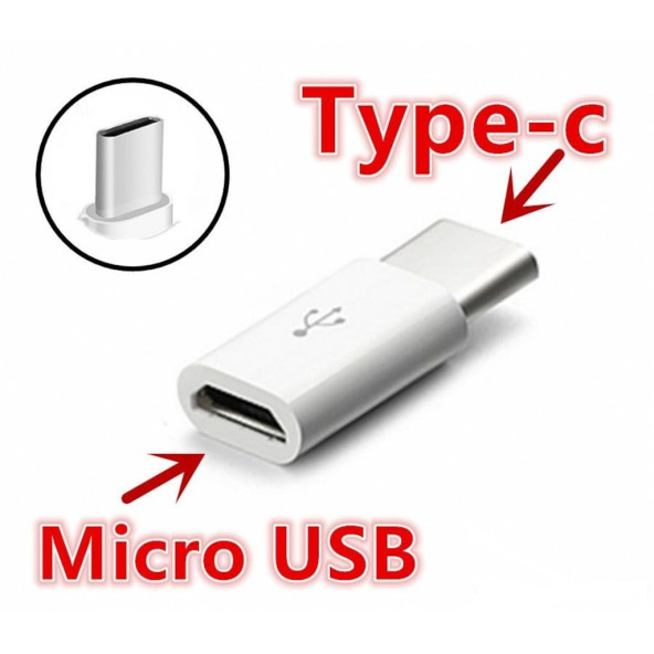 Mikro Usb Girişli Telefon Şarj Aletini Yeni Nesil Type-C Otg Mikro USB Adaptör Dönüştürücü Çevirici - 2