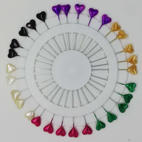 Amigurumi Sabitleme İğnesi Kalpli ( 30 Adet )