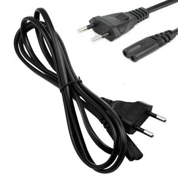 Oki Yazıcı Güç Kablosu ( 220V Ac Power Cord ) ( 220 VOLT DOUBLE CORRUGATED 2 PIN CABLE )