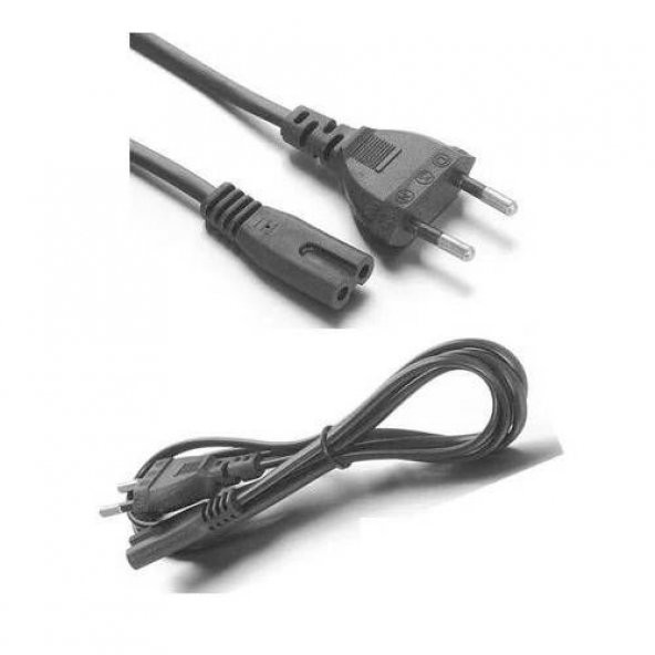 Ac Power Güç Laptop Kablosu 220 Volt Priz Fiş Tv Teyp Elektrik 1,5Metre ürün görseli 1