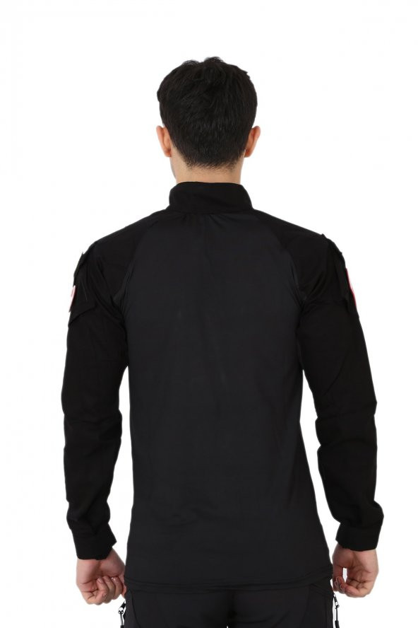 Erkek Siyah Combat Operasyon Taktik T Shirt - 3