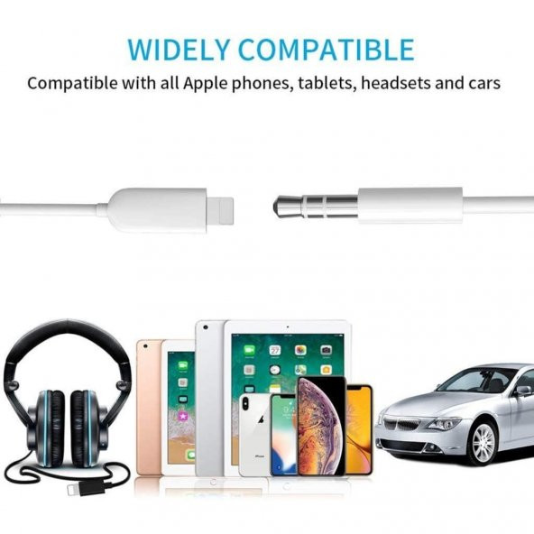 Apple iphone ipad Lightning To 3.5mm Jack Aux Kablo dönüştürücü çevirici kablo,Audio Çevirici Kablo