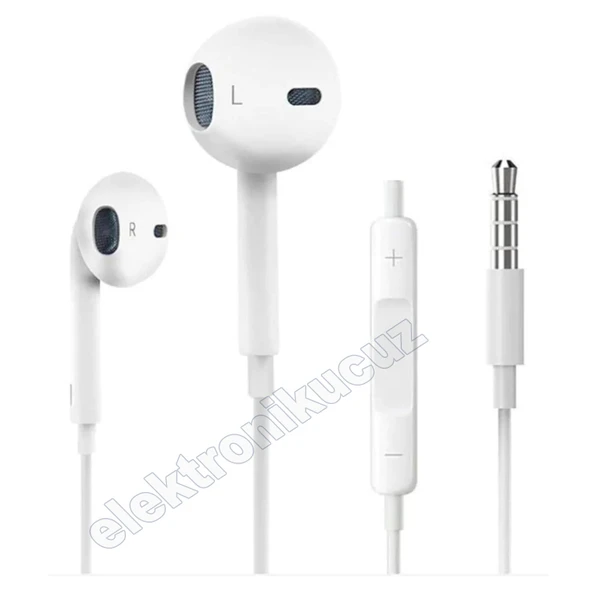 Realme C2 uyumlu Kulaklık Mikrofonlu Kulak içi Stereo 3.5mm Jaklı Kablolu YENİ TİP UYUMLU MODEL - 5