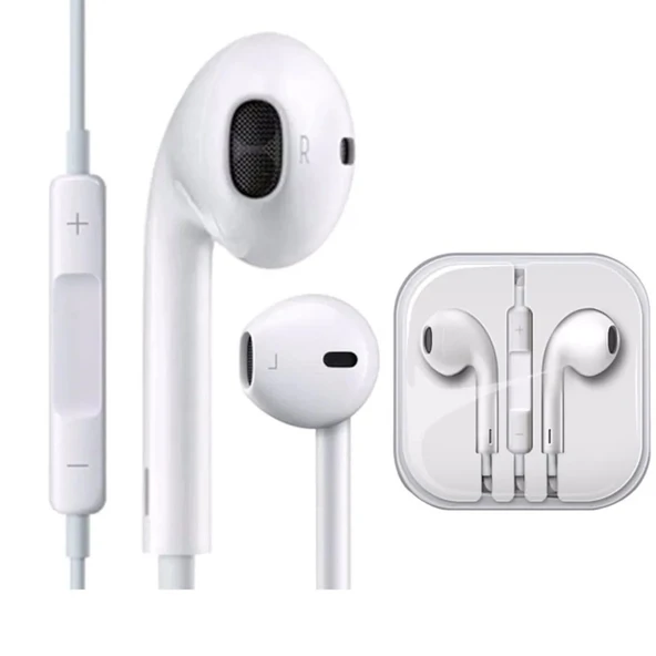 Syrox K12 EarPods Tipli ve Modelde Yeni iPhone uyumlu Apple uyumlu Mikrofonlu Kulaklık A+Ses Kalitesi 3.5mm Jaklı modellere