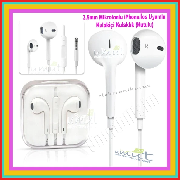 Casper Via F3 uyumlu Mikrofonlu Kulaklık Earphone Tipte iPhone Kulak İçi Kulaklık Mikrofonlu Mp3 Kulaklık - 3