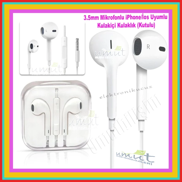 General Mobile GM 6 HD uyumlu Süper Bas Super Tiz Mikrofonlu 3.5mm Kulak içi Kulaklık Modeli Kulakiçi Kulaklık Kablolu - 2