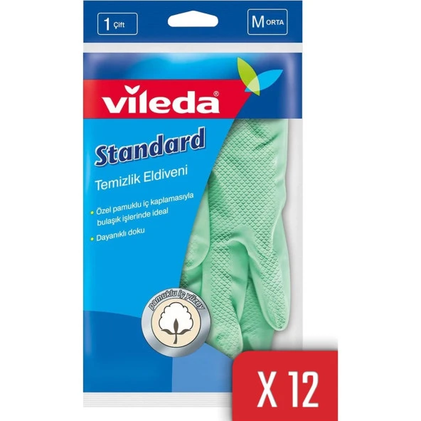 VİLEDA  STANDART ELDİVEN M/8 X 12 ADET