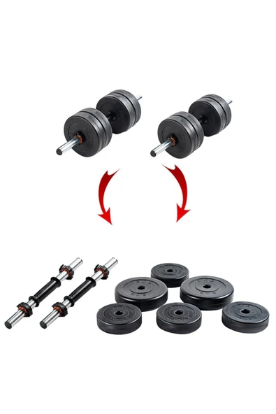 Ecgspor 20 Kg Dambıl Seti Ve Ağırlık Seti Vücut Geliştirme Aleti