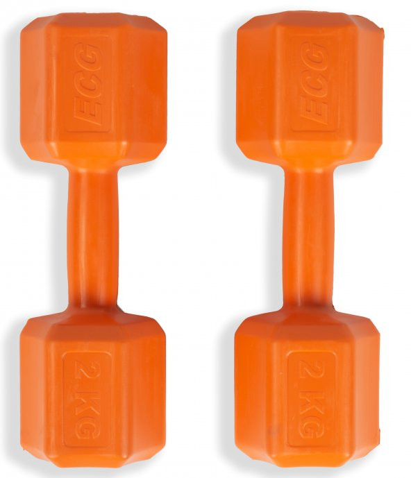 Ecgspor 2 KG Turuncu Dambıl Seti 2 KG x 2 Toplam 4 KG Ağırlık Seti - 4